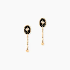 Boucles D'Oreilles Pendantes Alerya Plaqué Or Jaune Oxyde De Zirconium