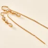 Boucles D'oreilles Pendantes Akonia Plaqué Or Jaune Oxyde De Zirconium