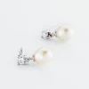 Boucles D'oreilles Pendantes Dolores Argent Perle De Culture Et Oxyde