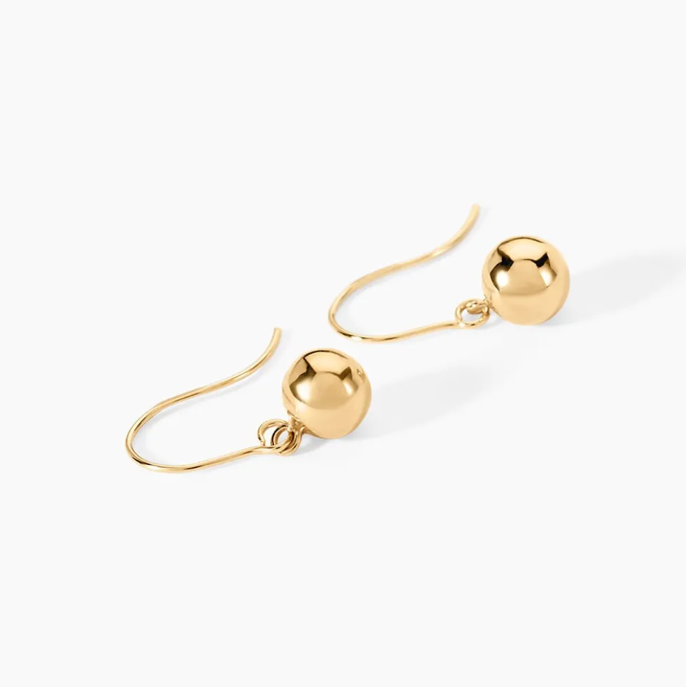 Boucles D'oreilles Pendantes Fidelia Boules Or Jaune
