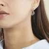 Boucles D'oreilles Pendantes Doralyn Argent Blanc Ambre