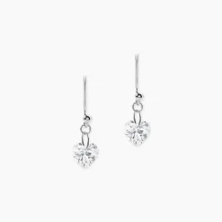 Boucles D'oreilles Pendantes Argent Blanc Sopher Oxydes De Zirconium