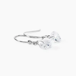 Boucles D'oreilles Pendantes Argent Blanc Sopher Oxydes De Zirconium