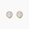 Boucles D'Oreilles Puces Annissa Plaqué Or Jaune Oxyde De Zirconium