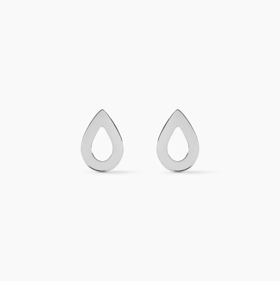 Boucles D'oreilles Puces Anh Argent Blanc