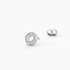 Boucles D'oreilles Puces Argent Blanc Eujen Oxydes De Zirconium