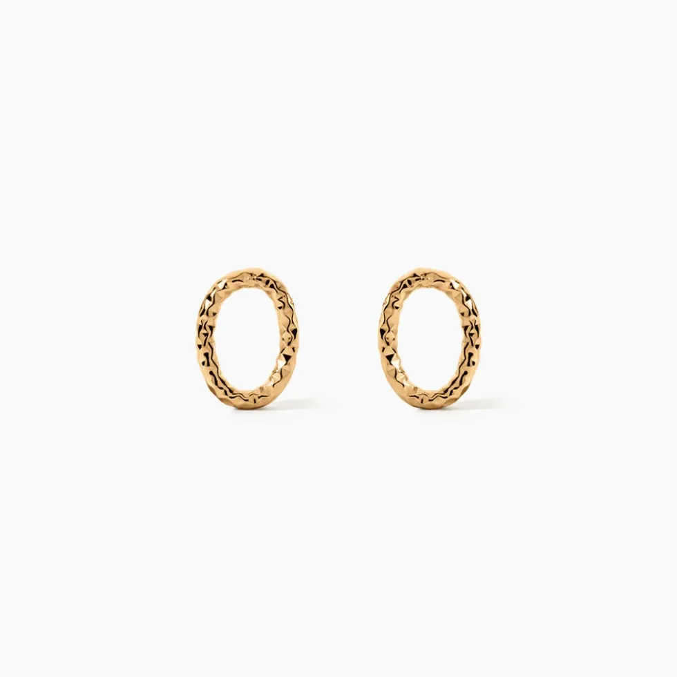 Boucles D'Oreilles Puces Aleria Plaqué Or Jaune