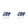 Boucles D'oreilles Puces Andy Argent Blanc Oxyde De Zirconium