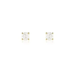 Boucles D'oreilles Puces Aphrodite Or Jaune Diamant