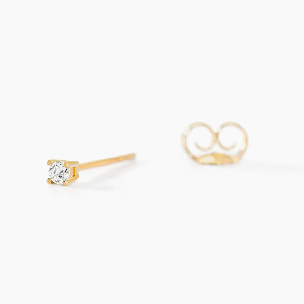 Boucles D'oreilles Puces Aphrodite Or Jaune Diamant