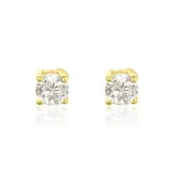 Boucles D'oreilles Puces Aphrodite Or Jaune Diamant