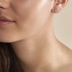 Boucles D'oreilles Puces Aphrodite Or Jaune Diamant