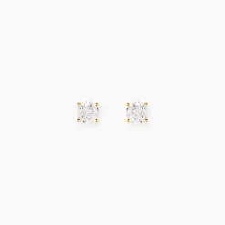 Boucles D'oreilles Puces Aphrodite Or Jaune Diamant