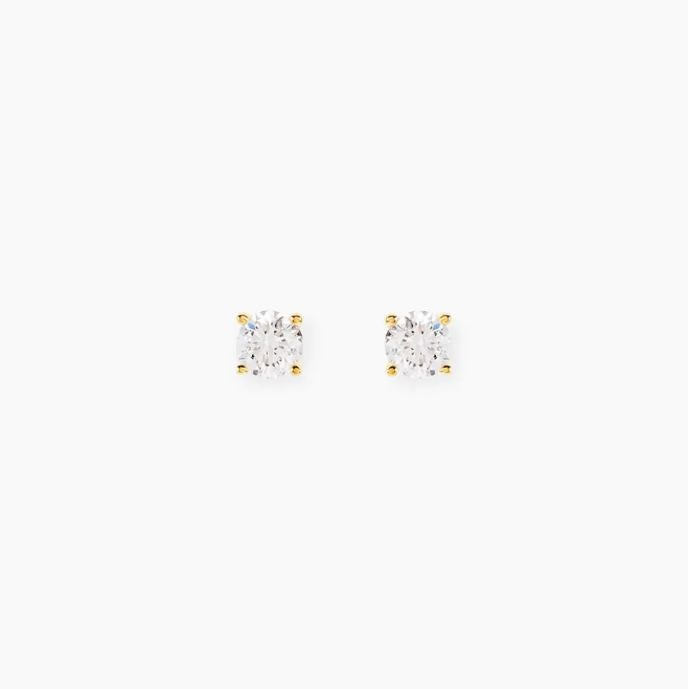 Boucles D'oreilles Puces Aphrodite Or Jaune Diamant