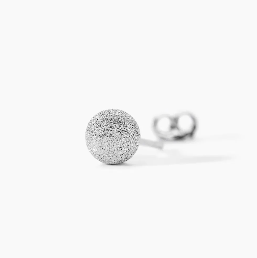 Boucles D'oreilles Puces Ayana Argent Blanc