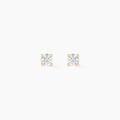 Boucles D'oreilles Puces Aphrodite Or Jaune Diamant