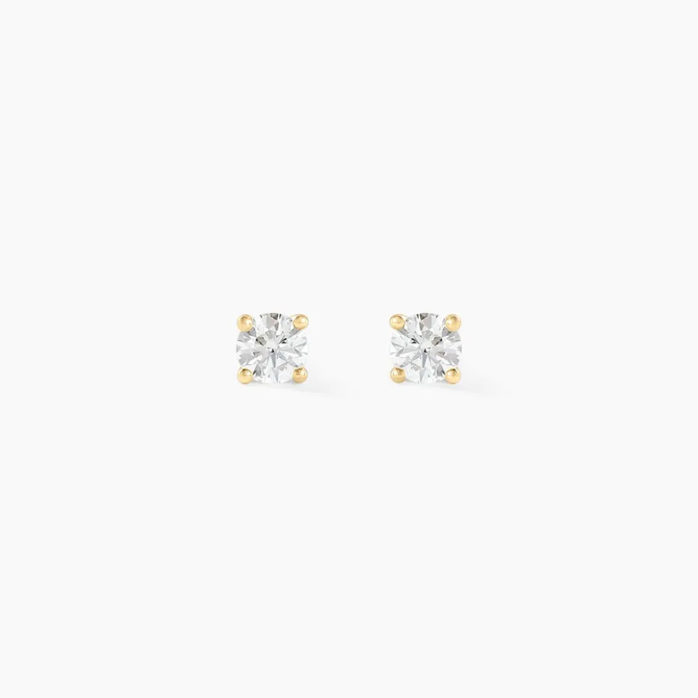 Boucles D'oreilles Puces Aphrodite Or Jaune Diamant