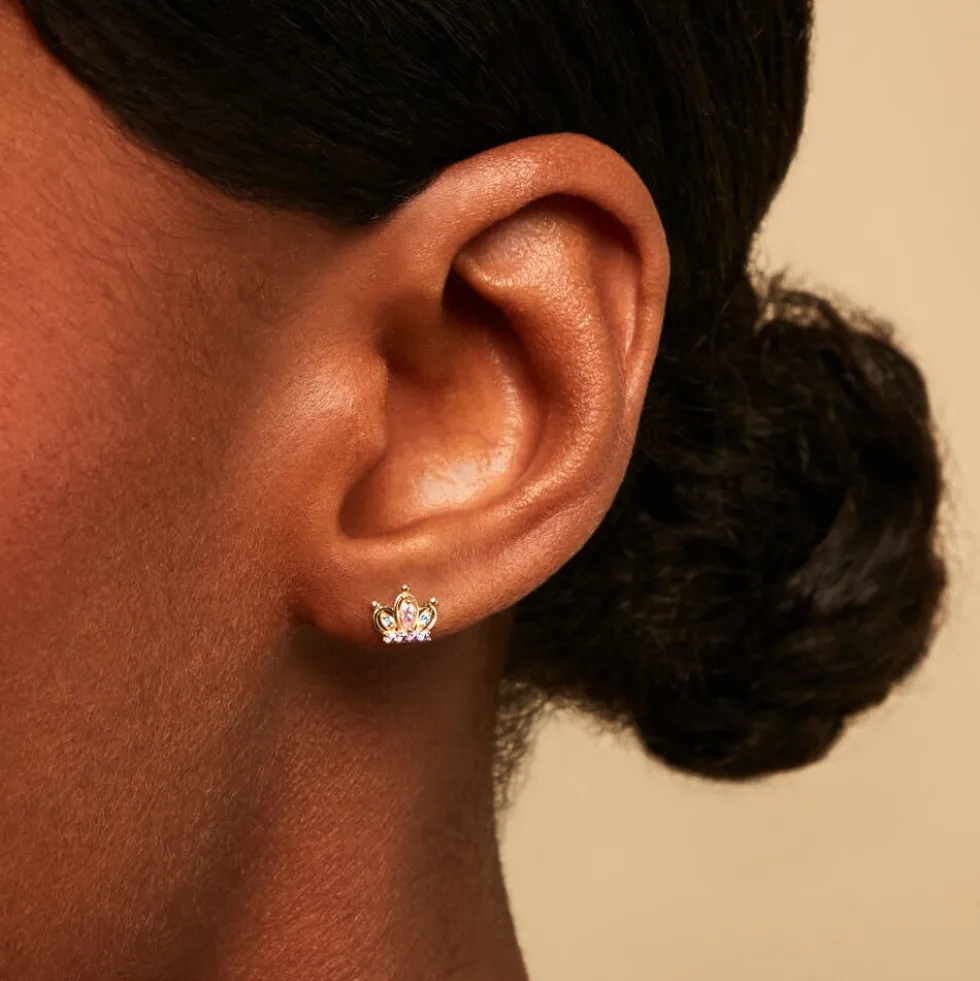 Boucles D'Oreilles Puces Bohumir Or Jaune Oxyde De Zirconium