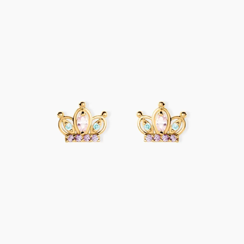 Boucles D'Oreilles Puces Bohumir Or Jaune Oxyde De Zirconium