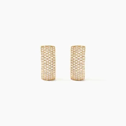 Boucles D'oreilles Puces Charlotte Or Jaune Diamant