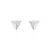 Boucles D'oreilles Puces Cleona Argent Blanc Oxyde De Zirconium