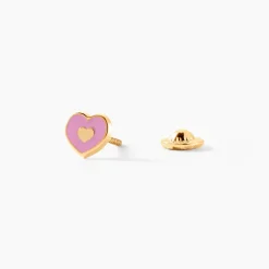 Boucles D'Oreilles Puces Chayim Or Jaune