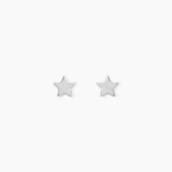 Boucles D'oreilles Puces Celesta Argent Blanc