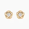 Boucles D'oreilles Puces Djanaelle Plaqué Or Jaune Oxyde De Zirconium
