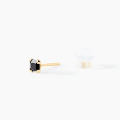 Boucles D'oreilles Puces Doreen Carre Or Jaune Oxyde De Zirconium