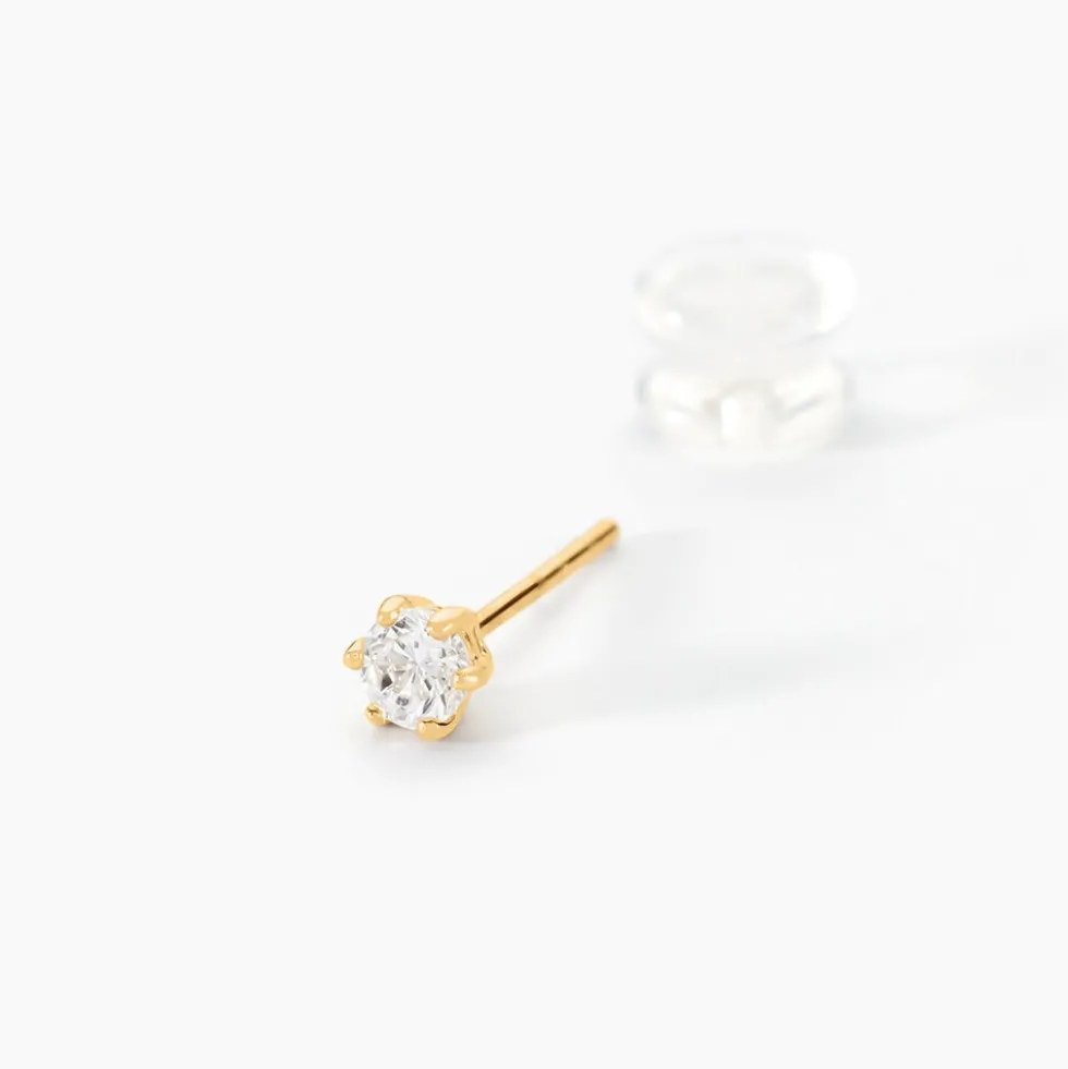 Boucles D'oreilles Puces Eddie Or Jaune Oxyde