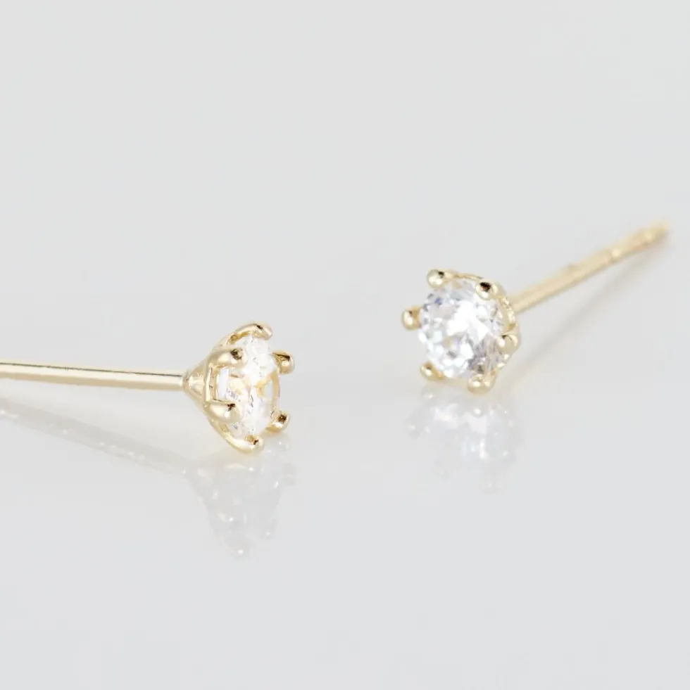 Boucles D'oreilles Puces Eddie Or Jaune Oxyde