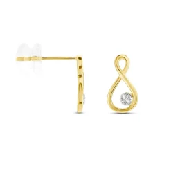 Boucles D'oreilles Puces Eszter Or Jaune Diamant
