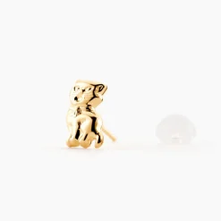 Boucles D'oreilles Puces Florenta Chat Or Jaune