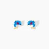Boucles D'oreilles Puces Flipper Dauphin Or Jaune