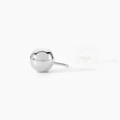 Boucles D'oreilles Puces Fidelia Boule Or Blanc