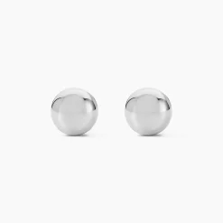 Boucles D'oreilles Puces Fidelia Boule Or Blanc