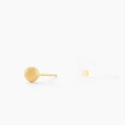 Boucles D'oreilles Puces Fidelia Boule Sablee Or Jaune
