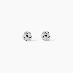 Boucles D'oreilles Puces Iloa Argent Blanc