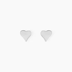 Boucles D'oreilles Puces Jeanne-françoise Argent Blanc