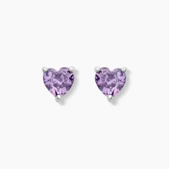 Boucles D'oreilles Puces Kelvyn Argent Blanc Oxyde De Zirconium