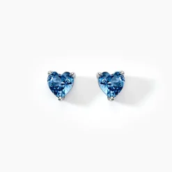 Boucles D'oreilles Puces Kelvyn Argent Blanc Oxyde De Zirconium