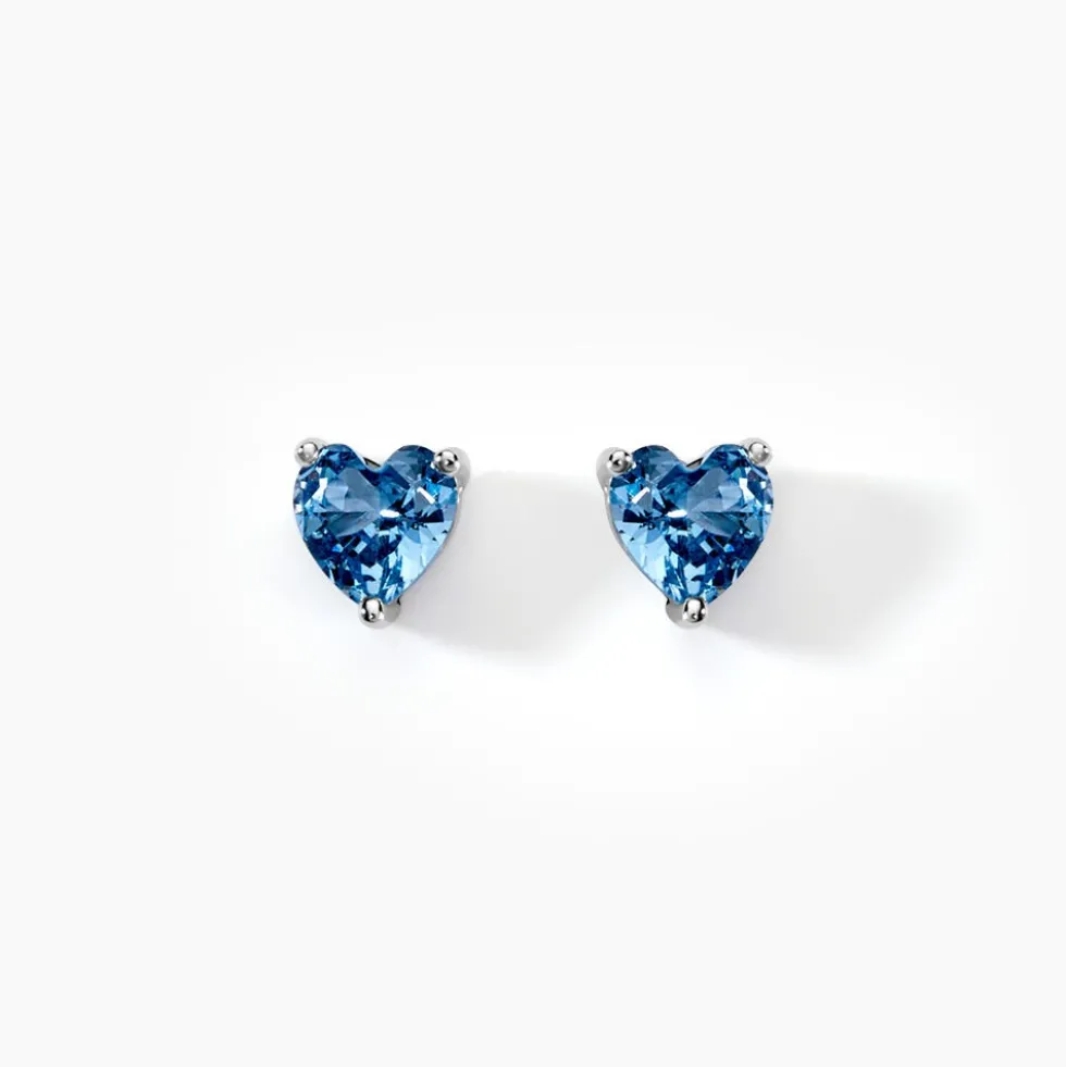 Boucles D'oreilles Puces Kelvyn Argent Blanc Oxyde De Zirconium