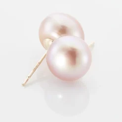 Boucles D'oreilles Puces Kesya Or Jaune Perle De Culture