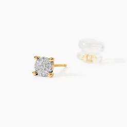 Boucles D'oreilles Puces Kate Or Jaune Diamant