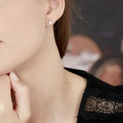 Boucles D'oreilles Puces Kate Or Jaune Diamant