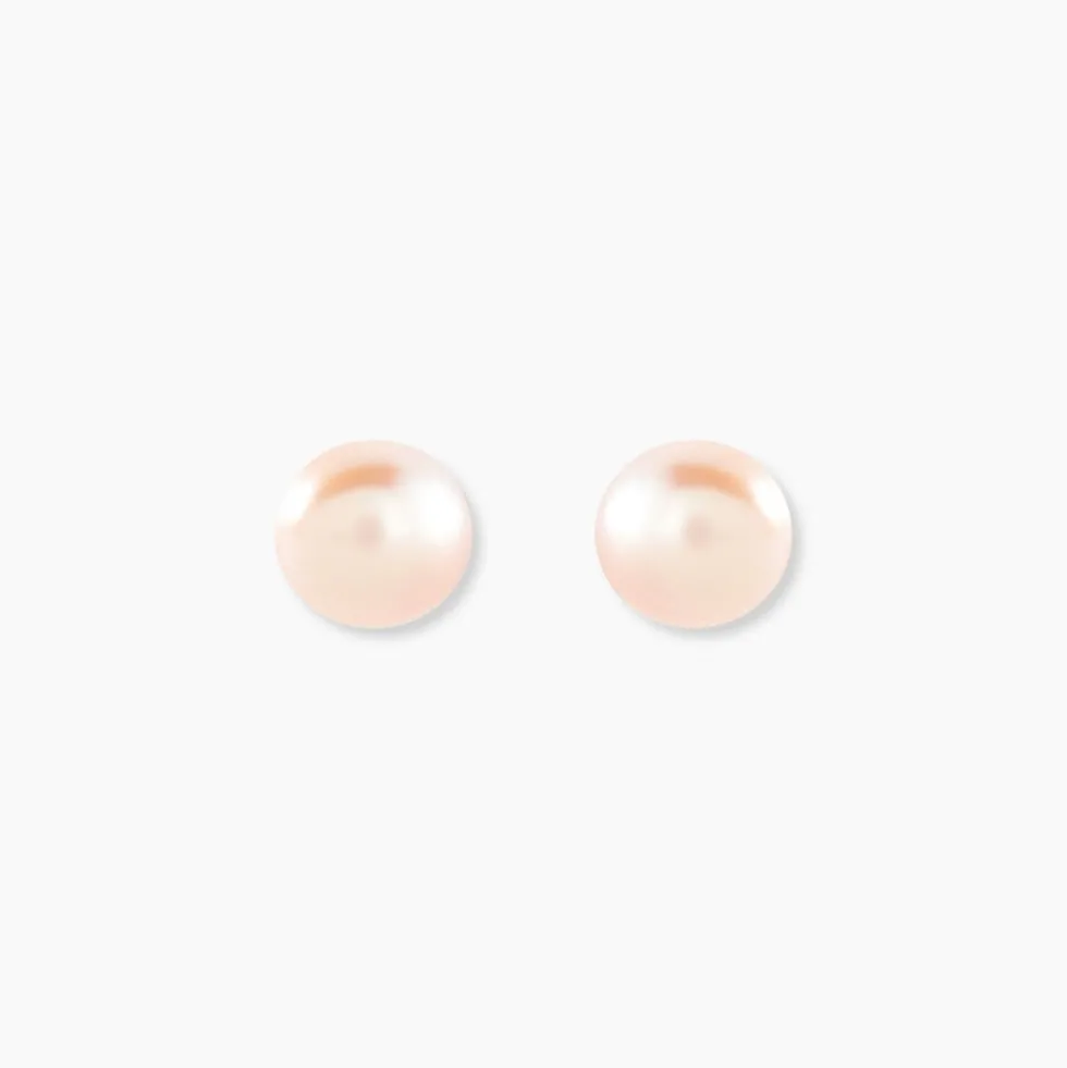 Boucles D'oreilles Puces Kesya Or Jaune Perle De Culture