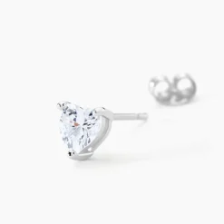 Boucles D'oreilles Puces Kelvyn Argent Blanc Oxyde De Zirconium