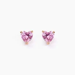 Boucles D'oreilles Puces Kelvyn Argent Rose Oxyde De Zirconium