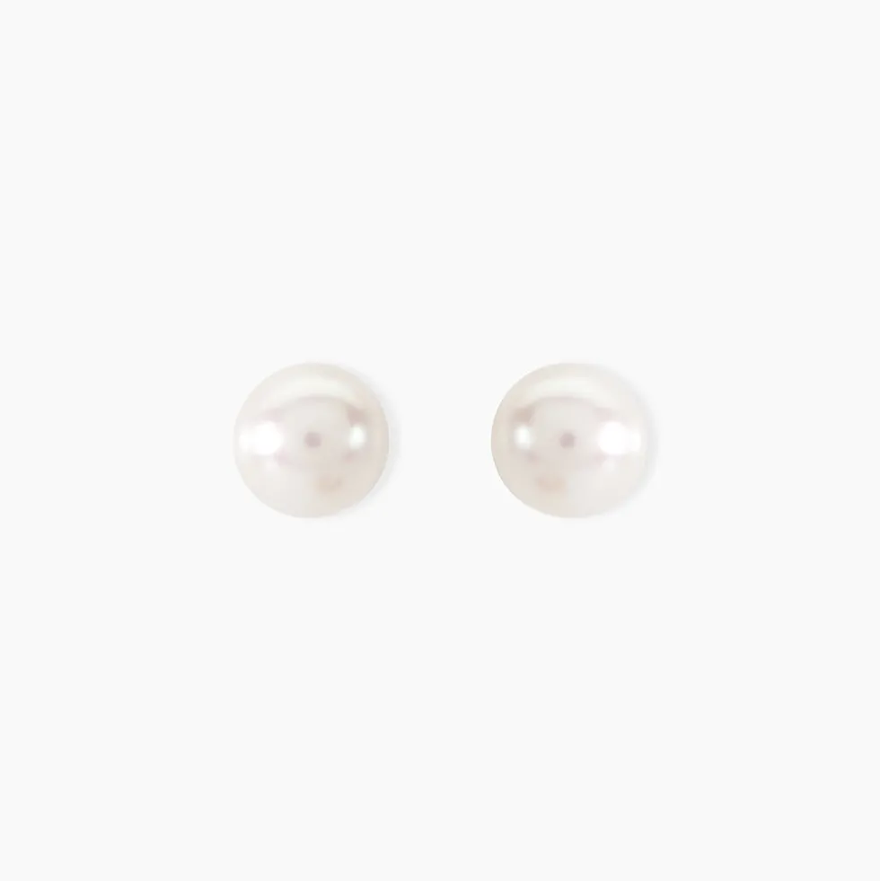 Boucles D'oreilles Puces Kesya Or Jaune Perle De Culture