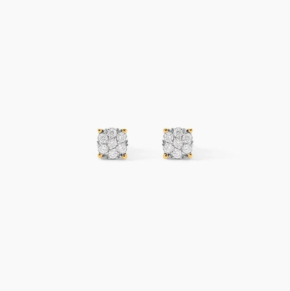 Boucles D'oreilles Puces Kate Or Jaune Diamant